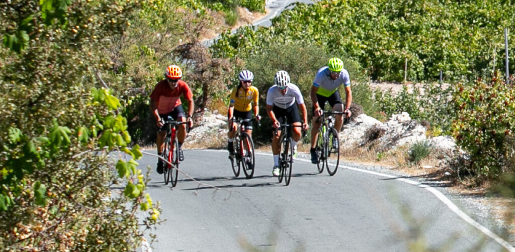 Cycling in Lysos Village in Cyprus
