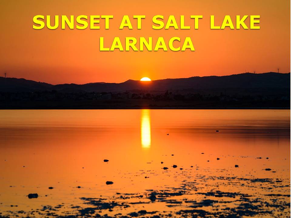 Sunset at Larnaca Salt Lake