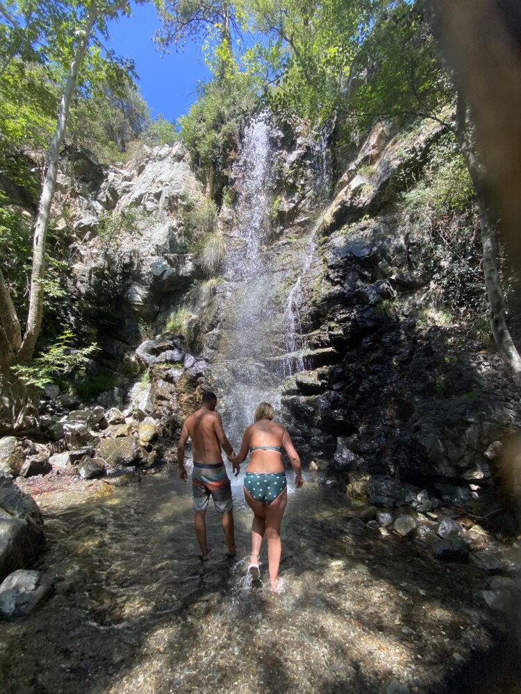 Caledonia Waterfalls in Troodos Mountains Cyprus
